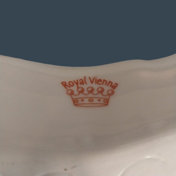 Royal Vienna Austria Hand Painted Porcelain Rectangular Serving Or Vanity Tray - Picture 4 of 6